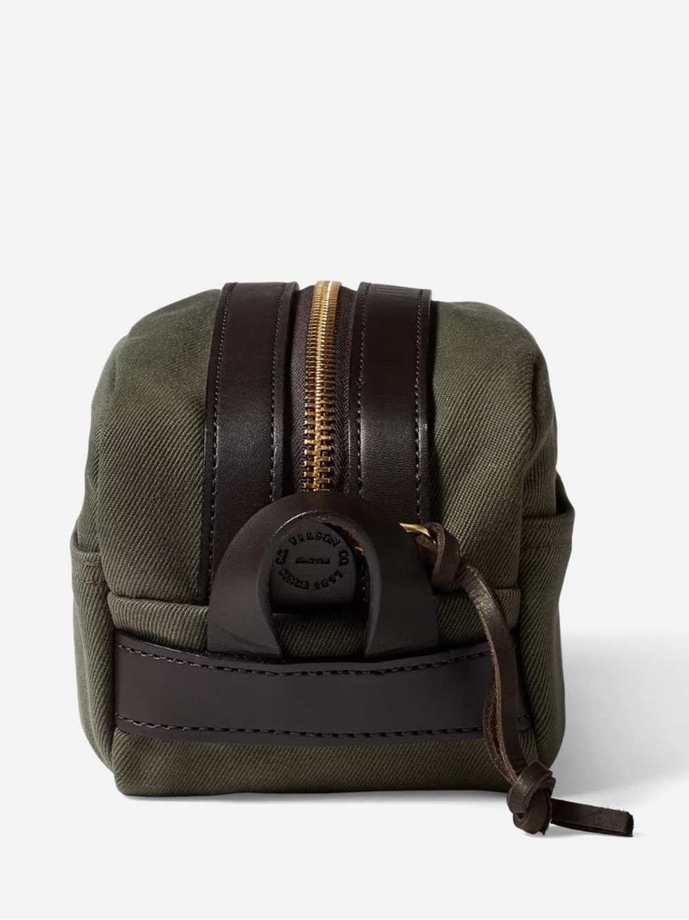 NEW FILSON RUGGED TWILL TRAVEL KIT OTTER GREEN OS NO OUTSIDE LOGO USA MADE - Picture 2 of 7